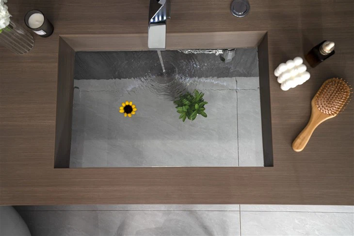Bathroom Slate Glass Countertop