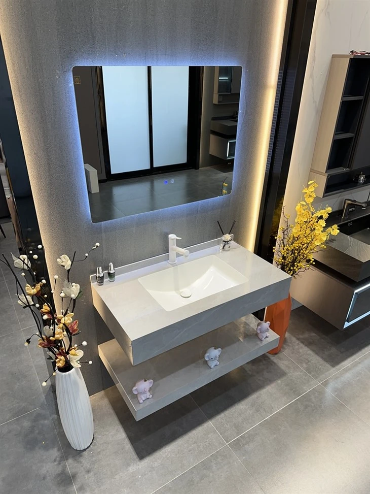 China Wall-mounted Bathroom Slate Cabinet